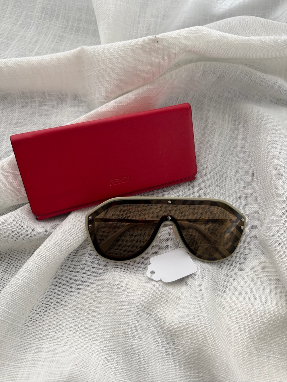 Authentic Fendi FF Fabulous Shield Sunglasses FF M0039/G/S 10A7Y Monogram Lens
